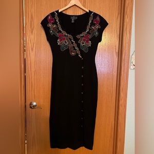 Women’s black knit dress, size Large